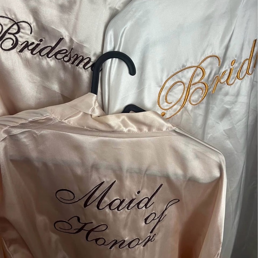 Bride, Bridesmaid, and Maid of Honor Satin Robes
